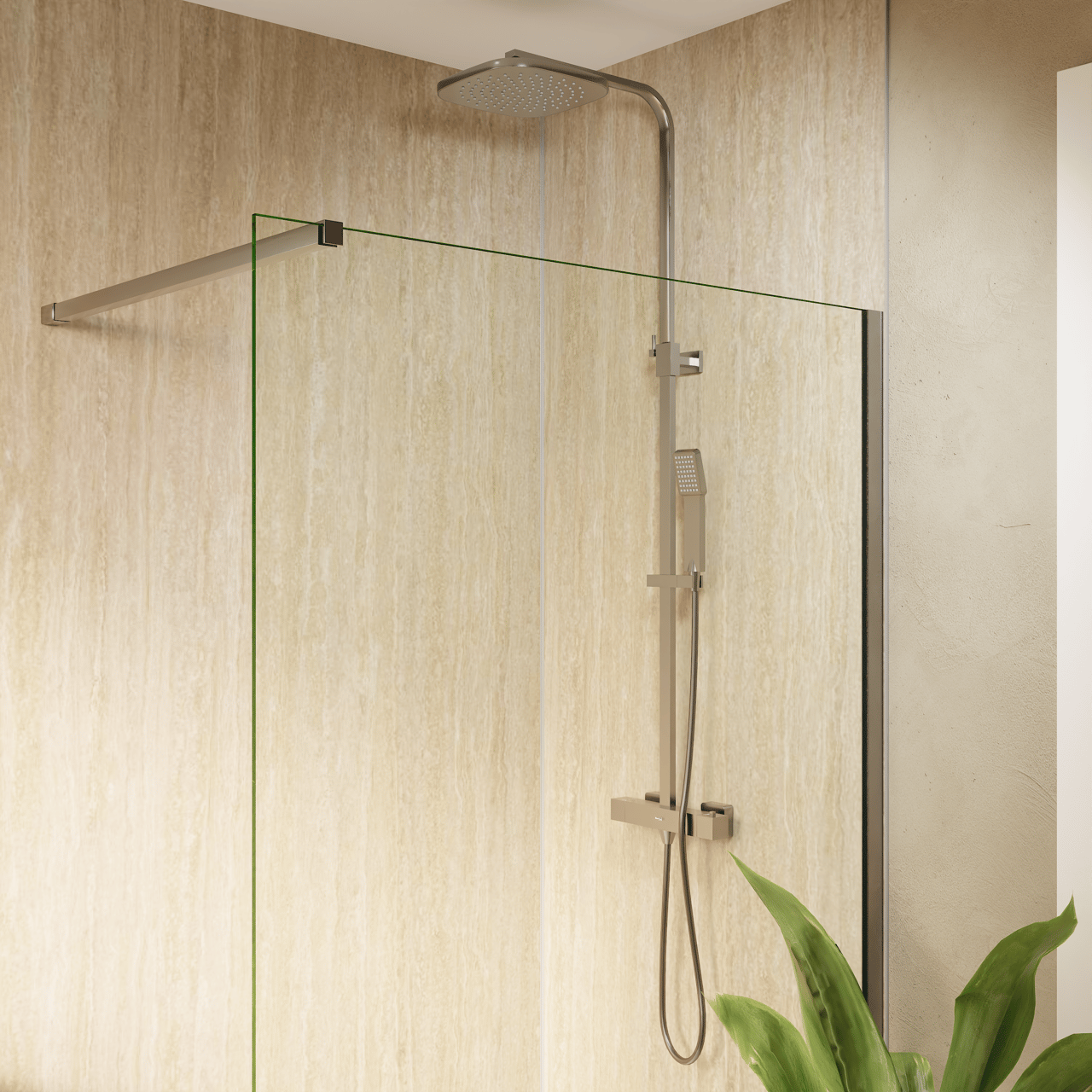 Blaufoss Cape 250 colonne de douche de pluie mitigeur de douche encastré  Chrome Brillant