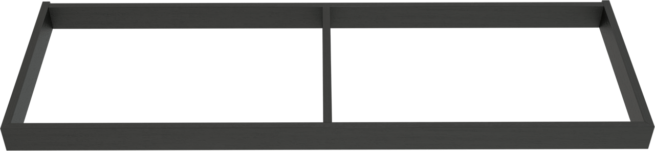 Balmani Lucida Sockel für Bad-Unterschrank, Eiche schwarz, 135 x 55 cm