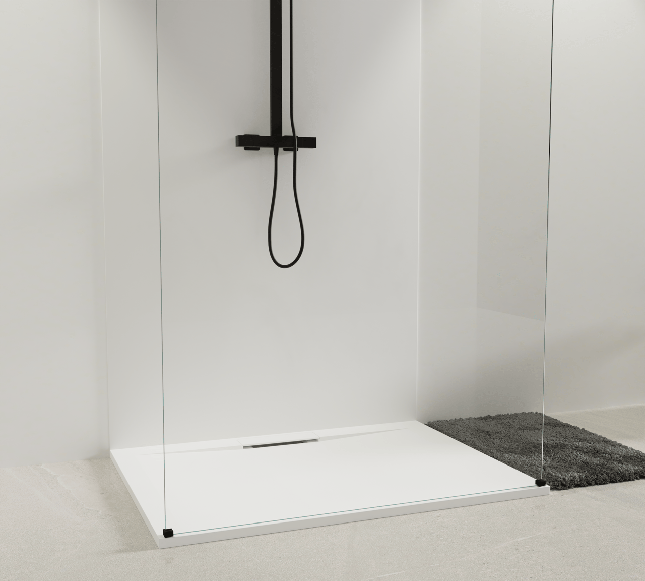 Balmani Dolce douchebak 120 x 90 cm Solid Surface mat wit