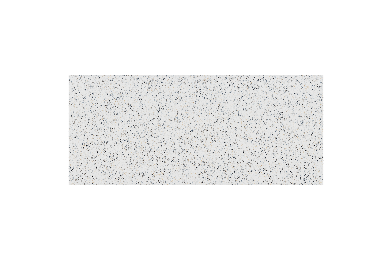 Storke Tavola enkel of dubbel wastafelblad mat wit/zwart terrazzo 120 x 52 cm