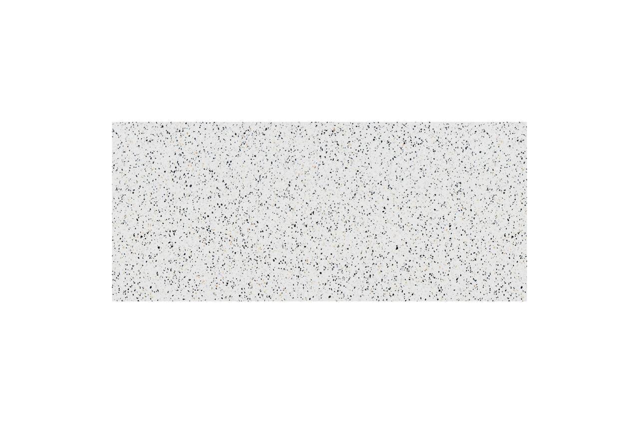 Storke Tavola Einzel- oder Doppel Waschtischplatte Weiß/Schwarz Terrazzo Matt 120 x 52 cm