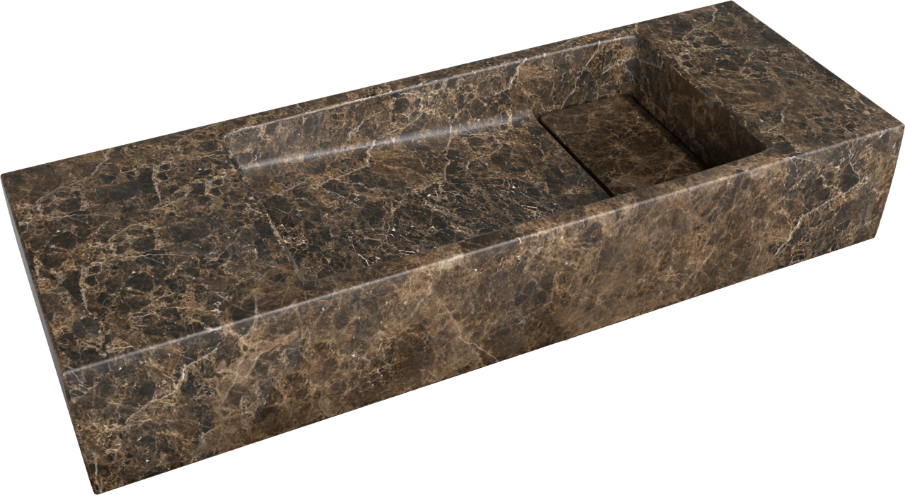 Balmani Mood fonteintje 55 x 20 cm Dark Emperador Marmer