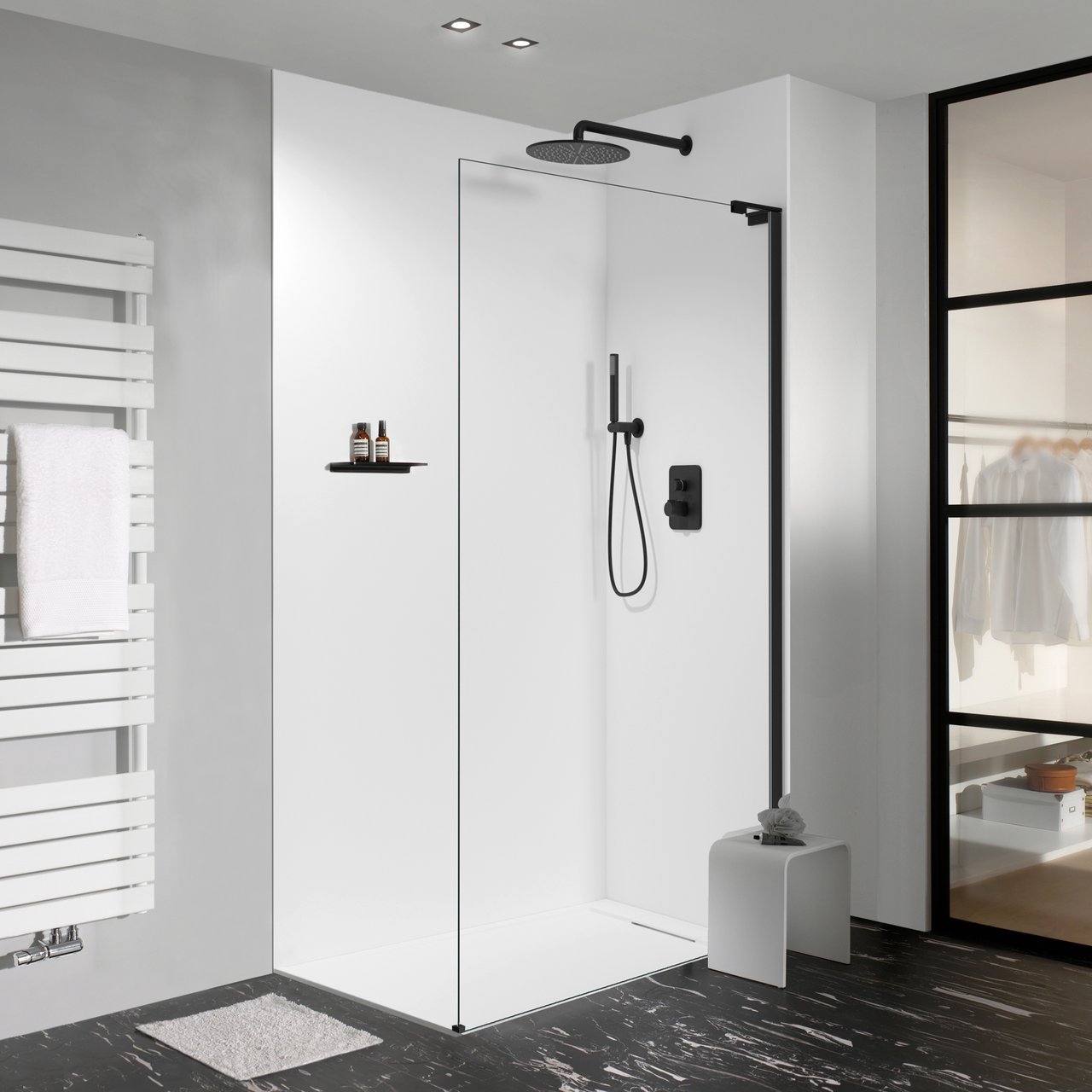 Balmani Modular L-Shape rechts profielenset mat zwart