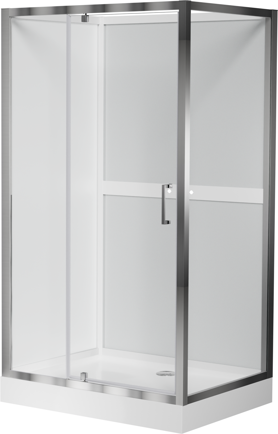 Luca Varess Talan cabine de douche avec portes pivotantes 90 x 120 cm verre transparent profil chrome mat