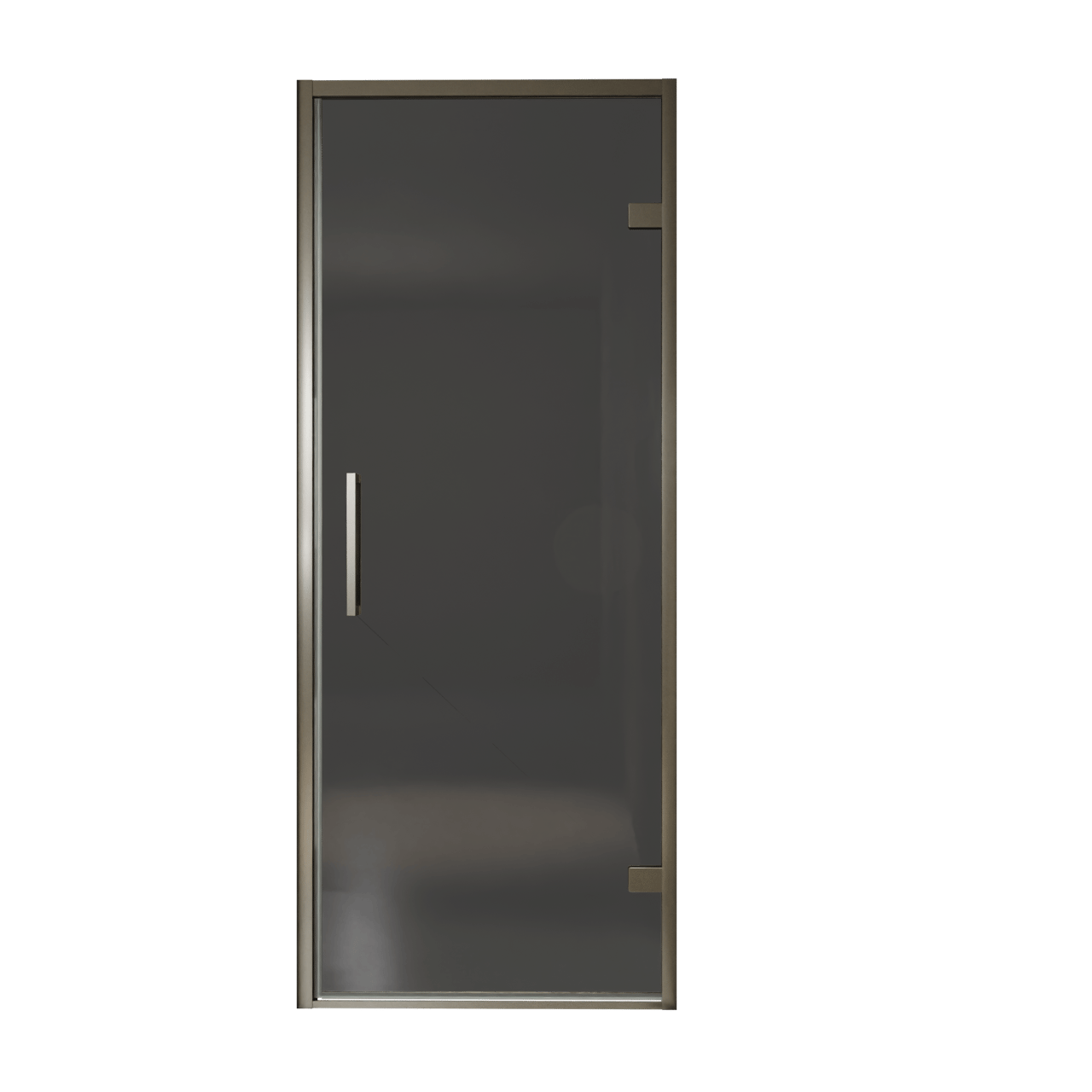 Balmani Senses Design douche draaideur rechts 90 cm x 210 cm Rookglas, Brushed GunMetal profielen