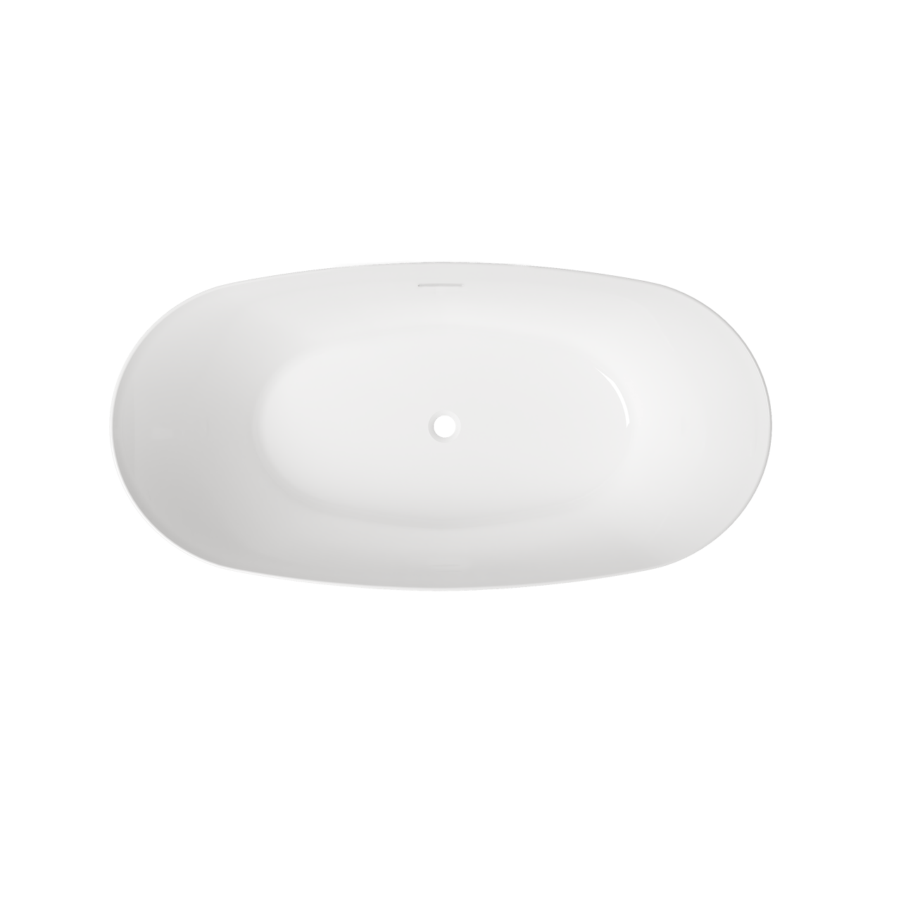 Luca Varess Sutilo Freistehende Badewanne: 140 x 70 cm, Acryl, Weiß Glänzend