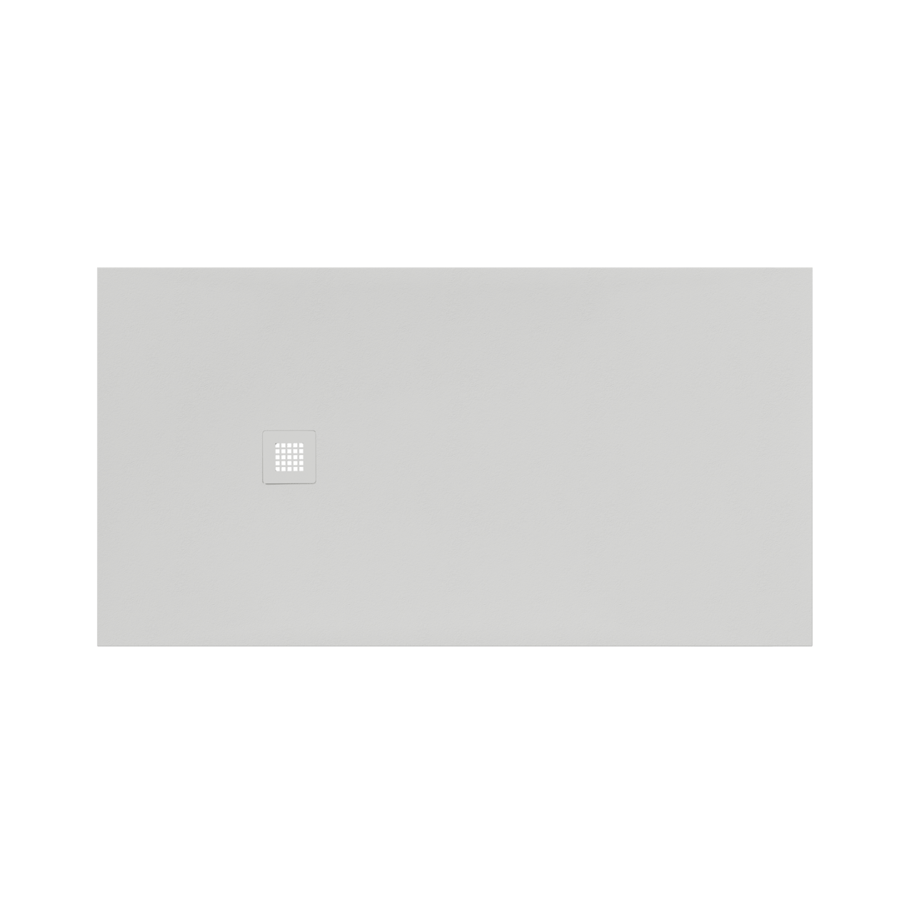 Luca Varess Classy douchebak 170 x 90 cm composietmarmer mat wit rock structuur