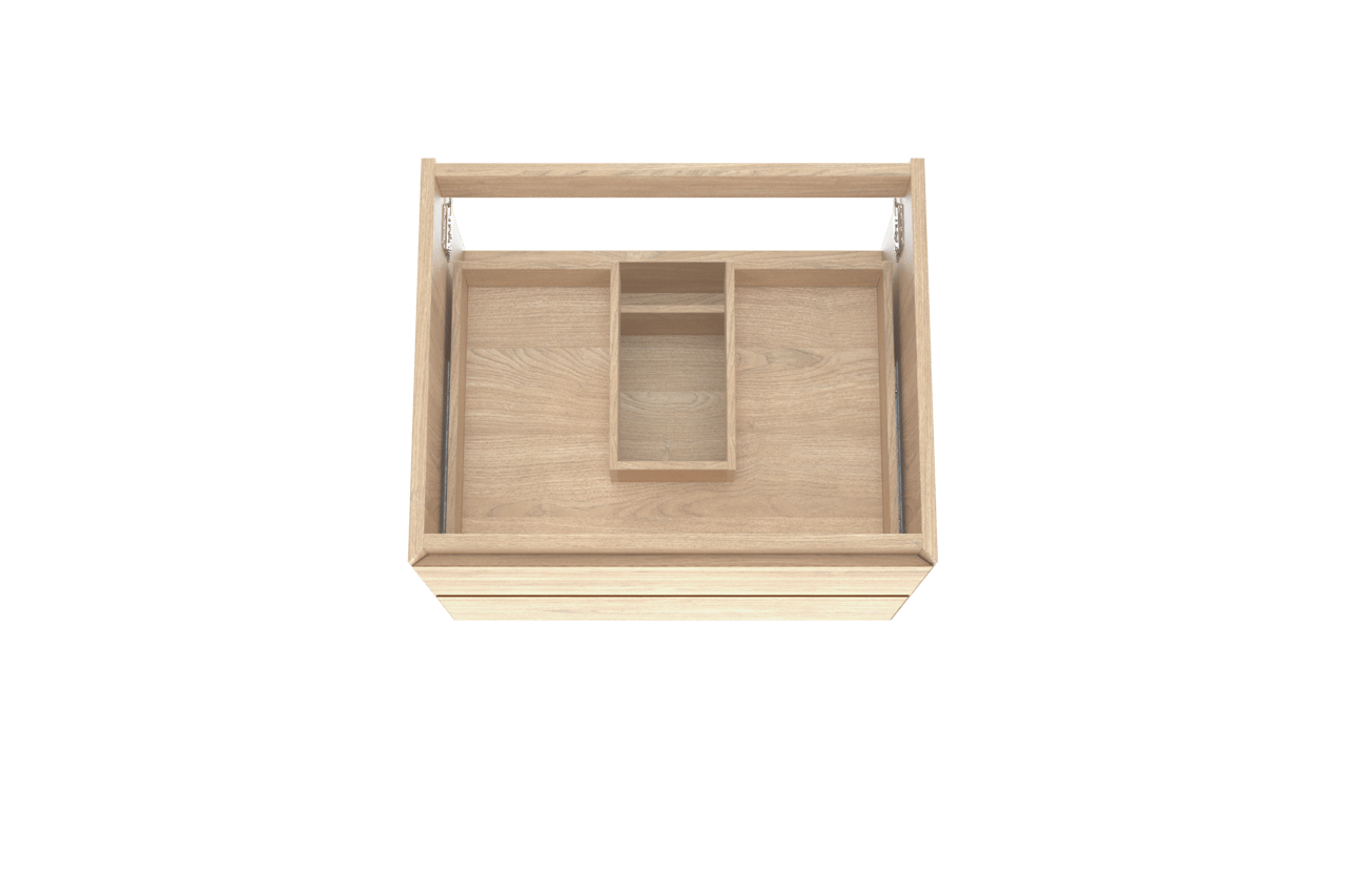 Balmani Mitra meuble sous-lavabo suspendu 67,5 x 55 cm placage chêne naturel 2 tiroirs