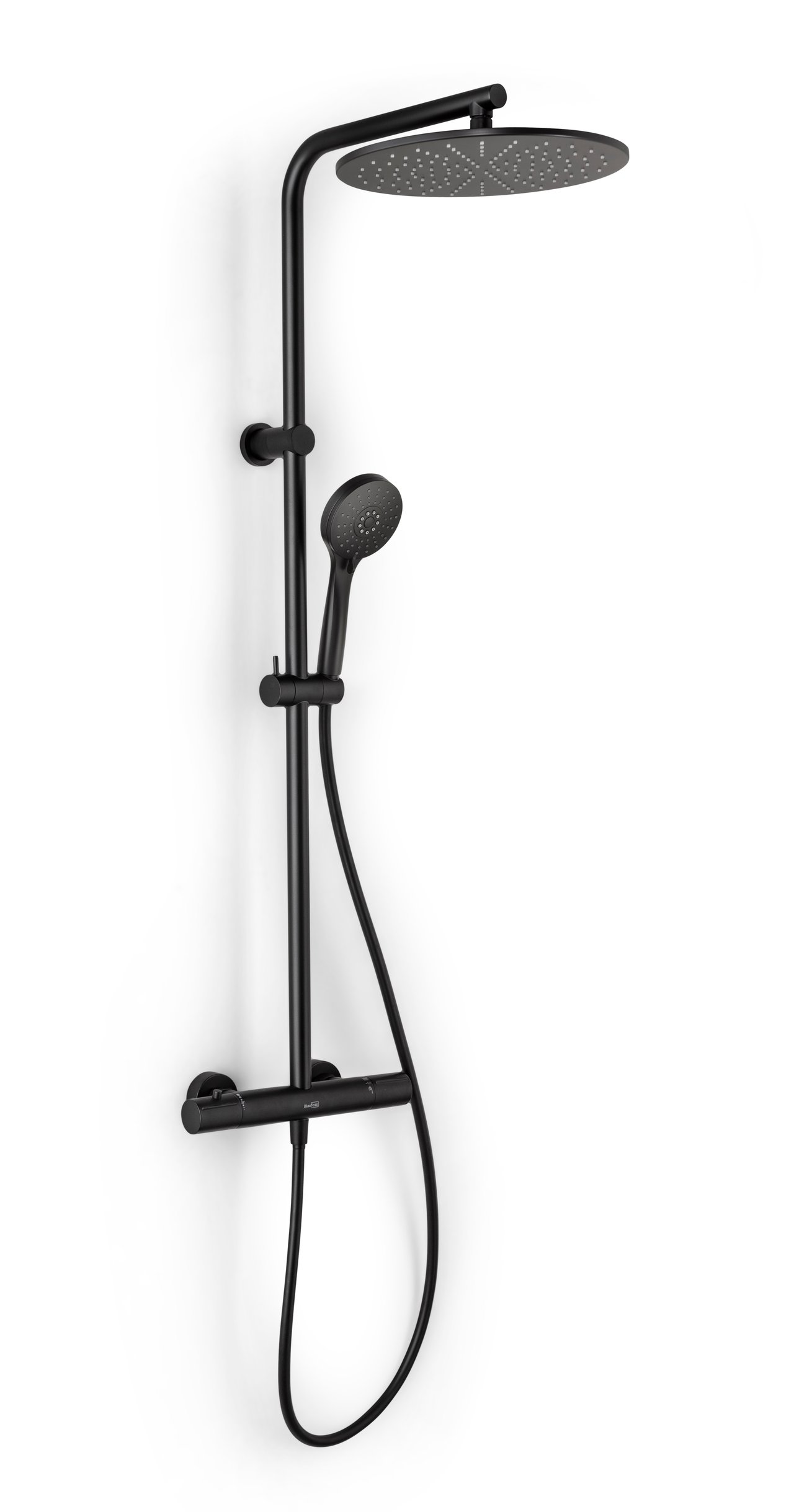Blaufoss Round 300 colonne de douche de pluie mitigeur thermostatique noir mat