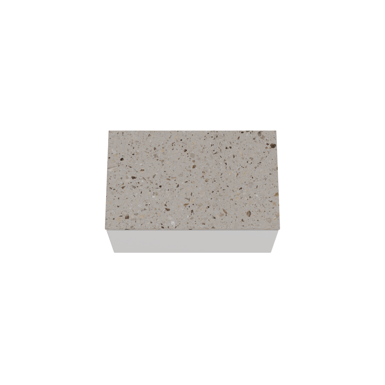 Balmani Idra meuble salle de bains suspendu 90 x 55 cm blanc mat avec Stretto tablette simple en terrazzo greige terrazzo