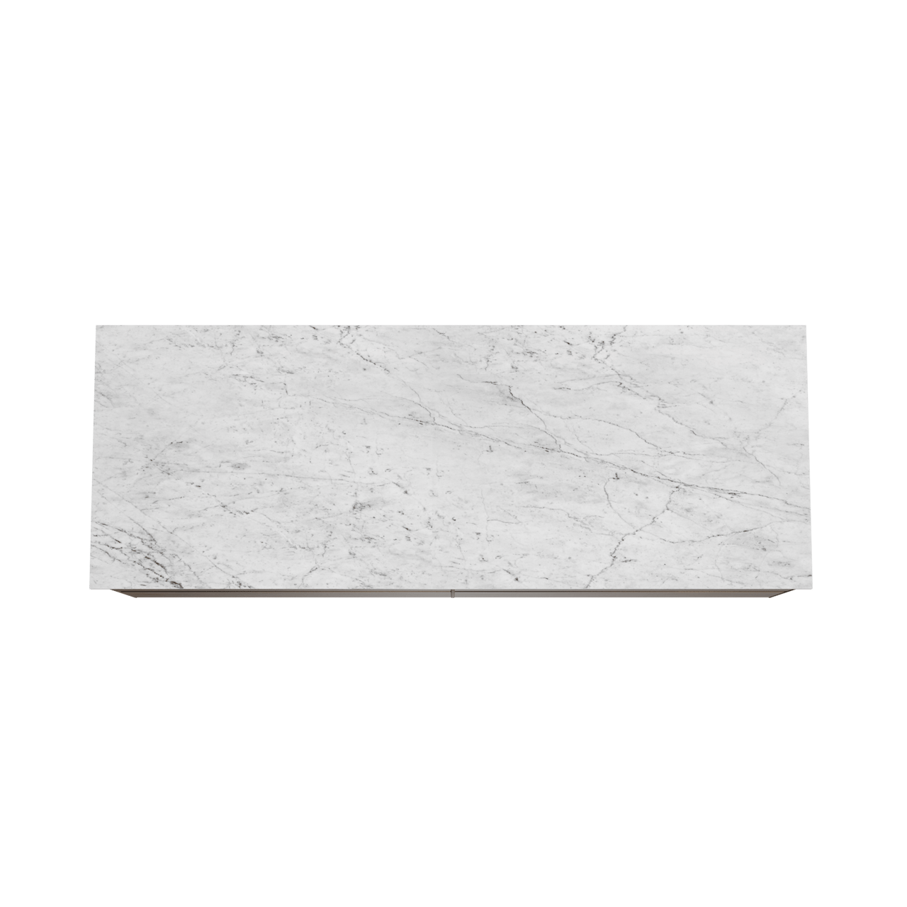 Balmani Mitra zwevend badkamermeubel 150 x 55 cm amerikaanse notelaar met Stretto enkel of dubbel tablet in marmer carrara