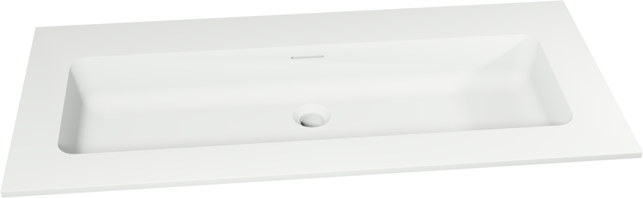 Storke Mata Einzelwaschtisch, Solid Surface matt, 100 x 46 cm