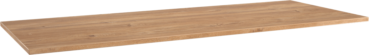 Storke Panton Einzel- oder Doppelwaschtischplatte, Melamin in roher Eiche, 135 x 52 cm