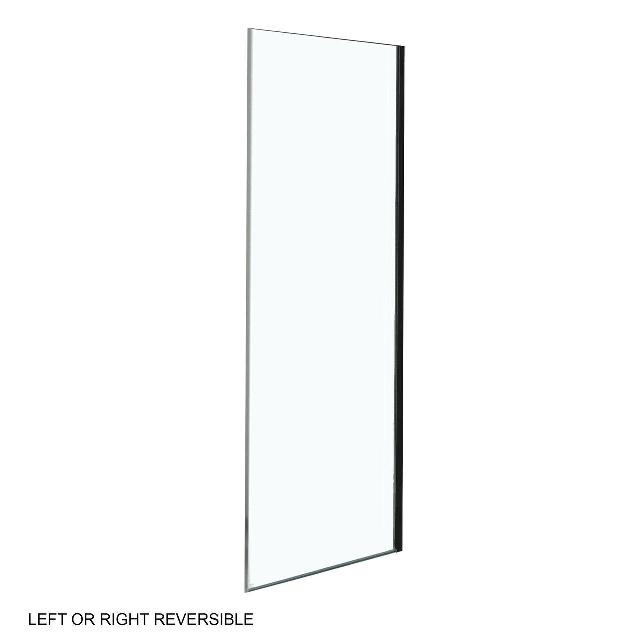 Luca Varess Morano douchecabine met draaideur en 2 vaste zijwanden 100 x 90 cm helder glas mat zwart profiel - zijpaneel