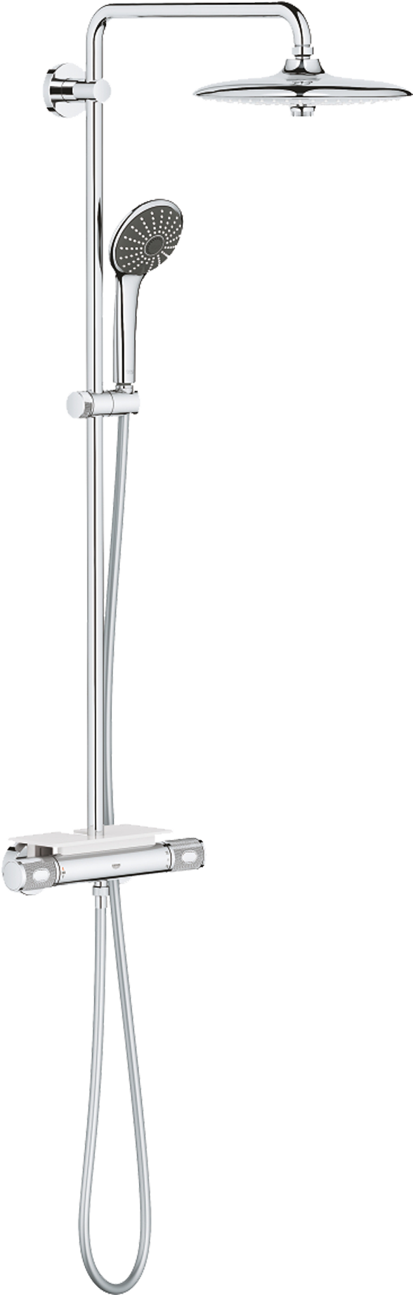 Grohe Vitalio Joy set de douche de pluie robinet thermostatique Chrome Brillant