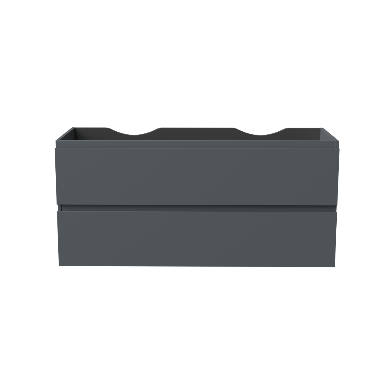 Linie Lado zwevende wastafelonderkast 120 x 46 cm blauw antraciet 2 lades