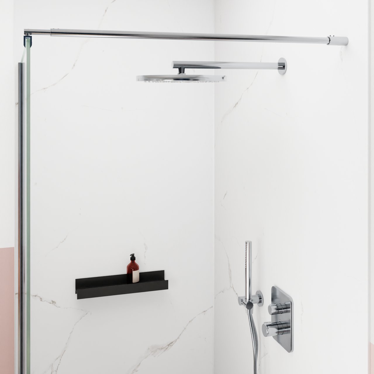 BLAUFOSS Nola 300 Hoofddouche rond 30 cm met wand douchearm chroom