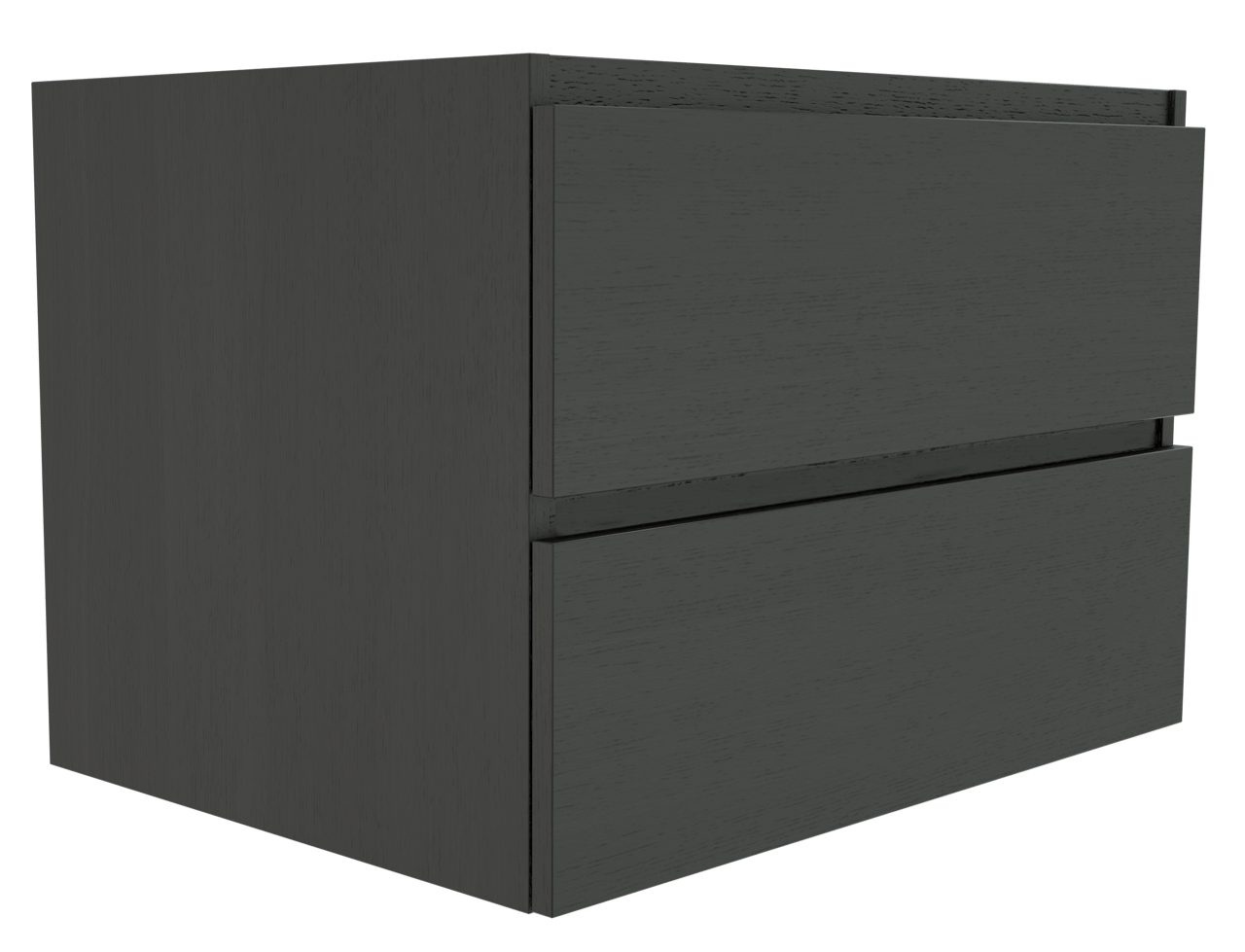 Balmani Lucida meuble sous-vasque suspendu 75 x 55 cm chêne noir 2 tiroirs