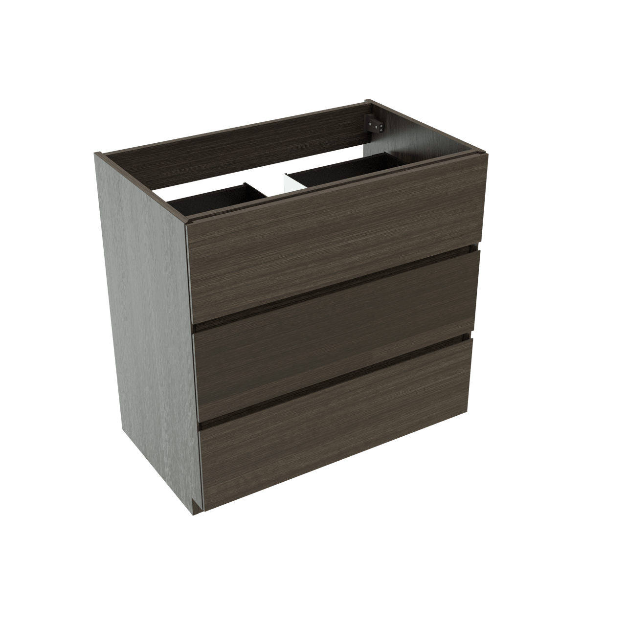 Storke Edge staande wastafelonderkast 85 x 52 cm donkere eik 3 lades