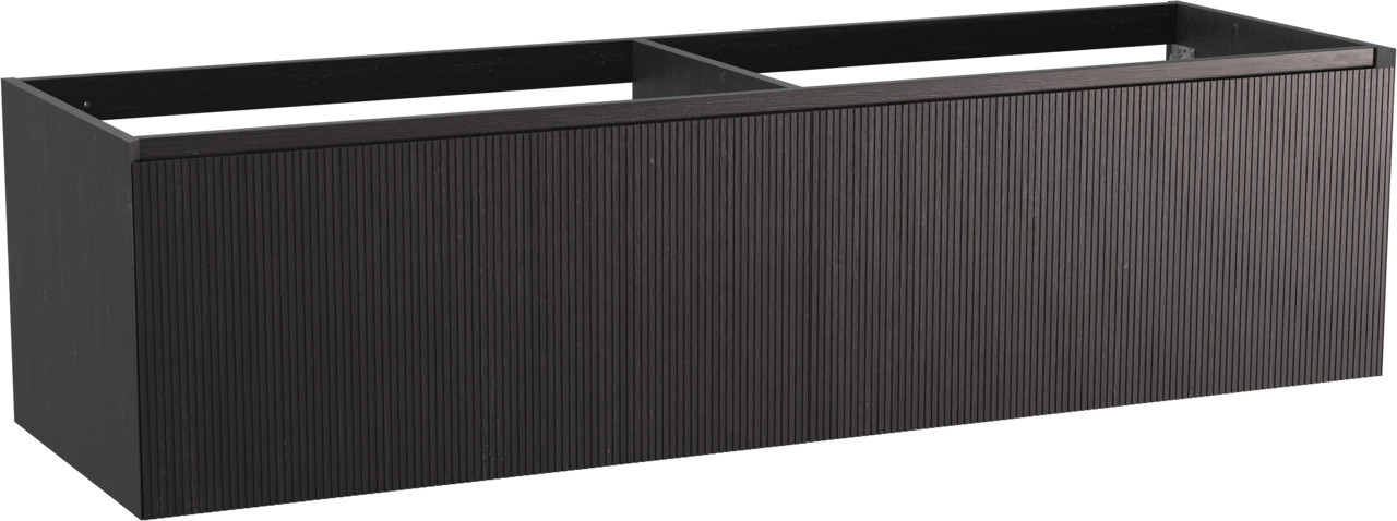 Balmani Fila zwevende wastafelonderkast 180 x 55 cm zwarte eik 4 lades