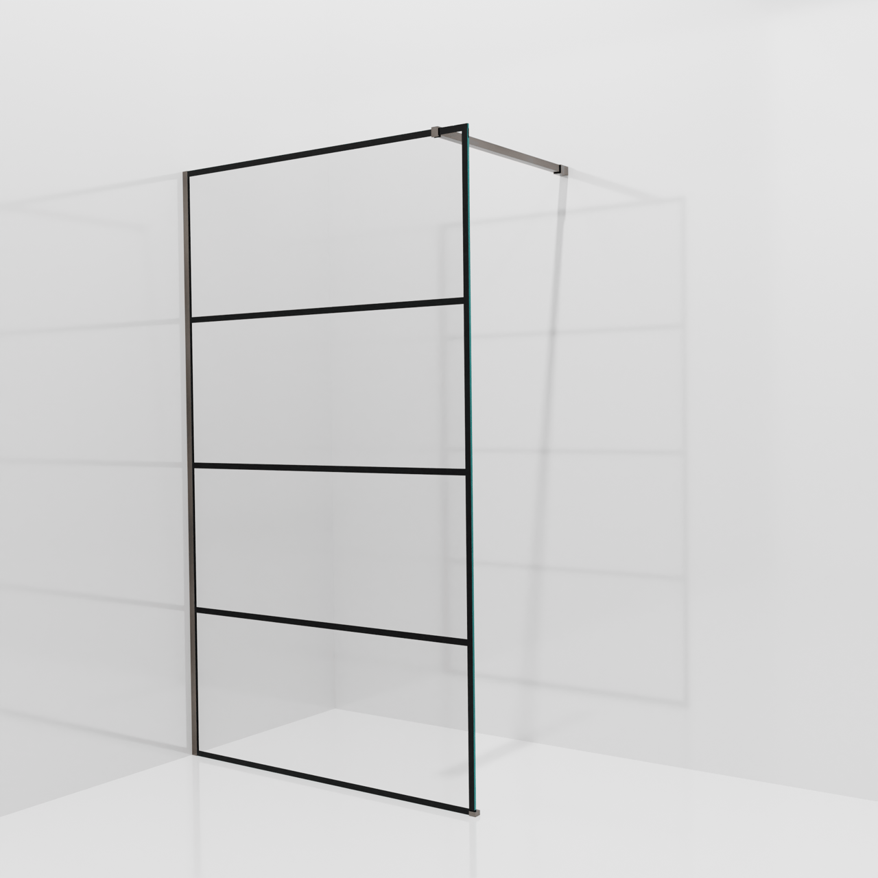 Balmani Modular Walk-In Dusche: 120 x 200 cm, Lined, Profil Brushed GunMetal