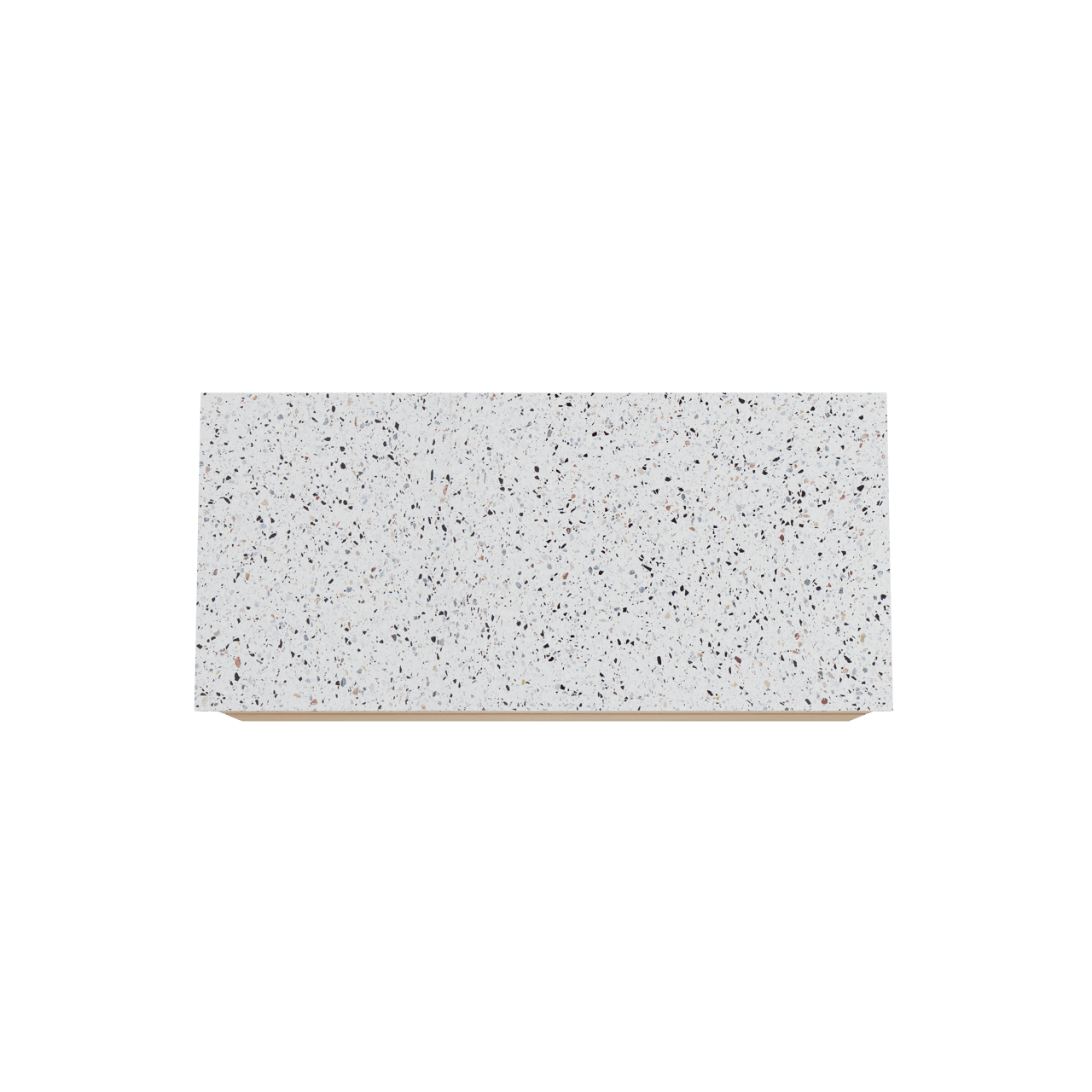 Balmani Mitra meuble salle de bains suspendu 120 x 55 cm chêne naturel avec Stretto tablette simple ou double en blanc/noir mat terrazzo
