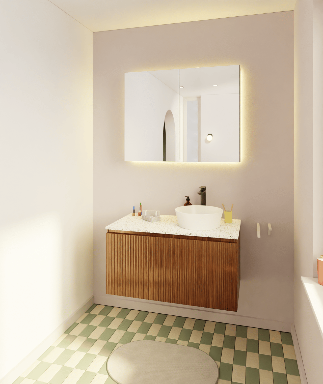 Luca Varess LED Spiegelschrankbeleuchtung: 100 x 75 cm,