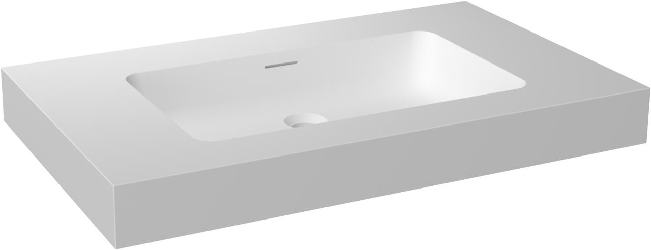 Storke Mata High enkele wastafel matte Solid Surface 85 x 52 cm