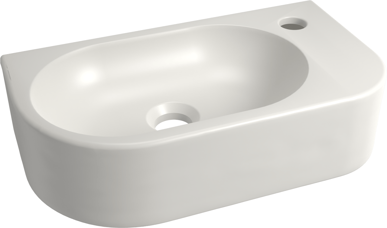 Luca Varess Rondo handenwasser 41 x 22 cm Mat Witte porselein