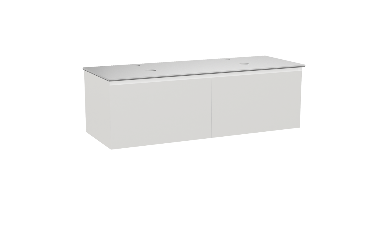 Balmani Idra Badmöbel Set mit Facetta Waschtischplatte für Aufsatzwaschbecken