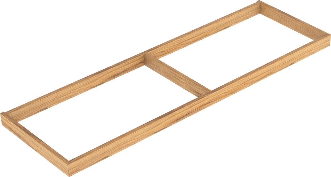 Balmani Lucida sokkel voor wastafelonderkast teakhout 150 x 55 cm