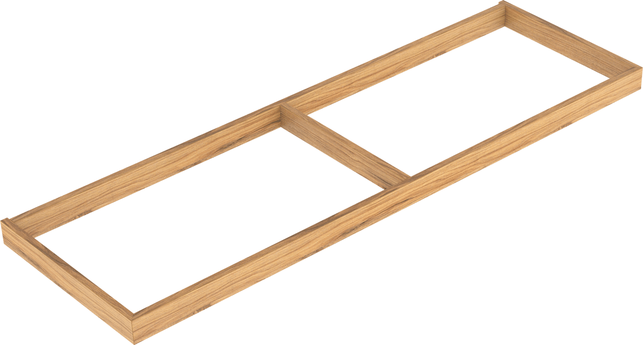 Balmani Lucida sokkel voor wastafelonderkast teakhout 150 x 55 cm