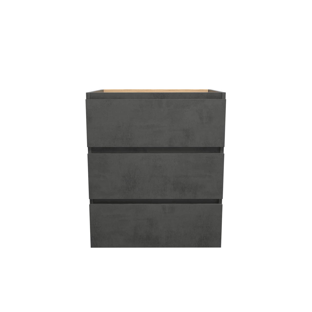 Balmani Lucida staande wastafelonderkast 67,5 x 55 cm beton donkergrijs 3 lades