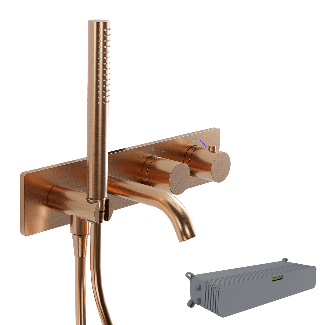 Blaufoss Round -Badewannen-Armatur, Einbauelement inklusive