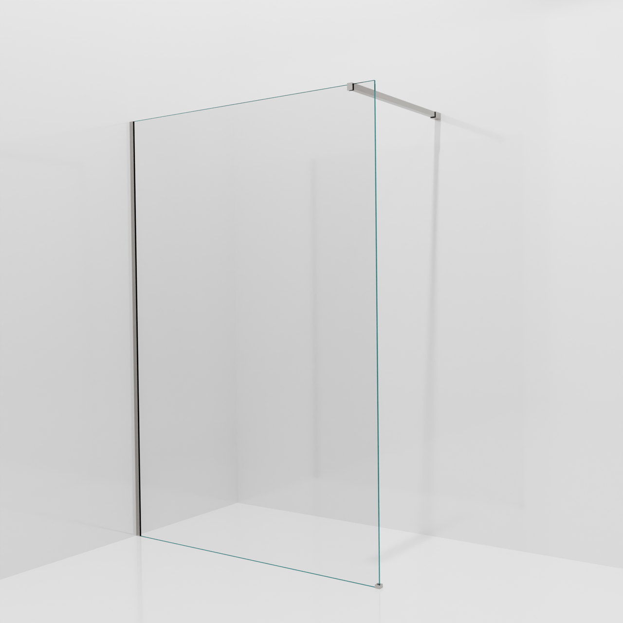 Balmani Modular inloopdouche: 140 x 200 cm, Helder glas, Brushed Inox profielen