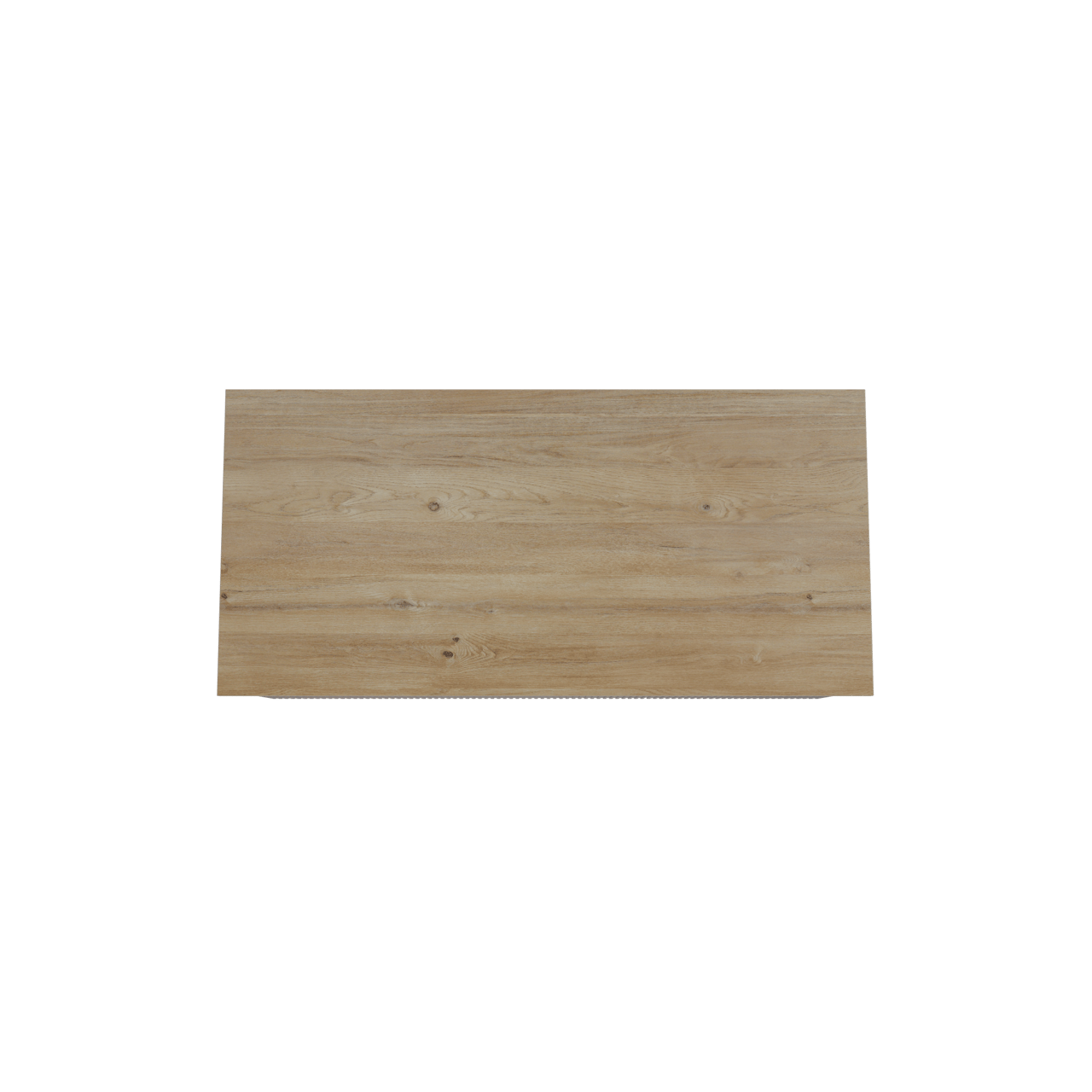 Storke Ribs zwevend badmeubel 110 x 52 cm notenhout met Panton enkel wastafelblad in melamine ruw eiken, Verticale symmetrische rechte ribbel