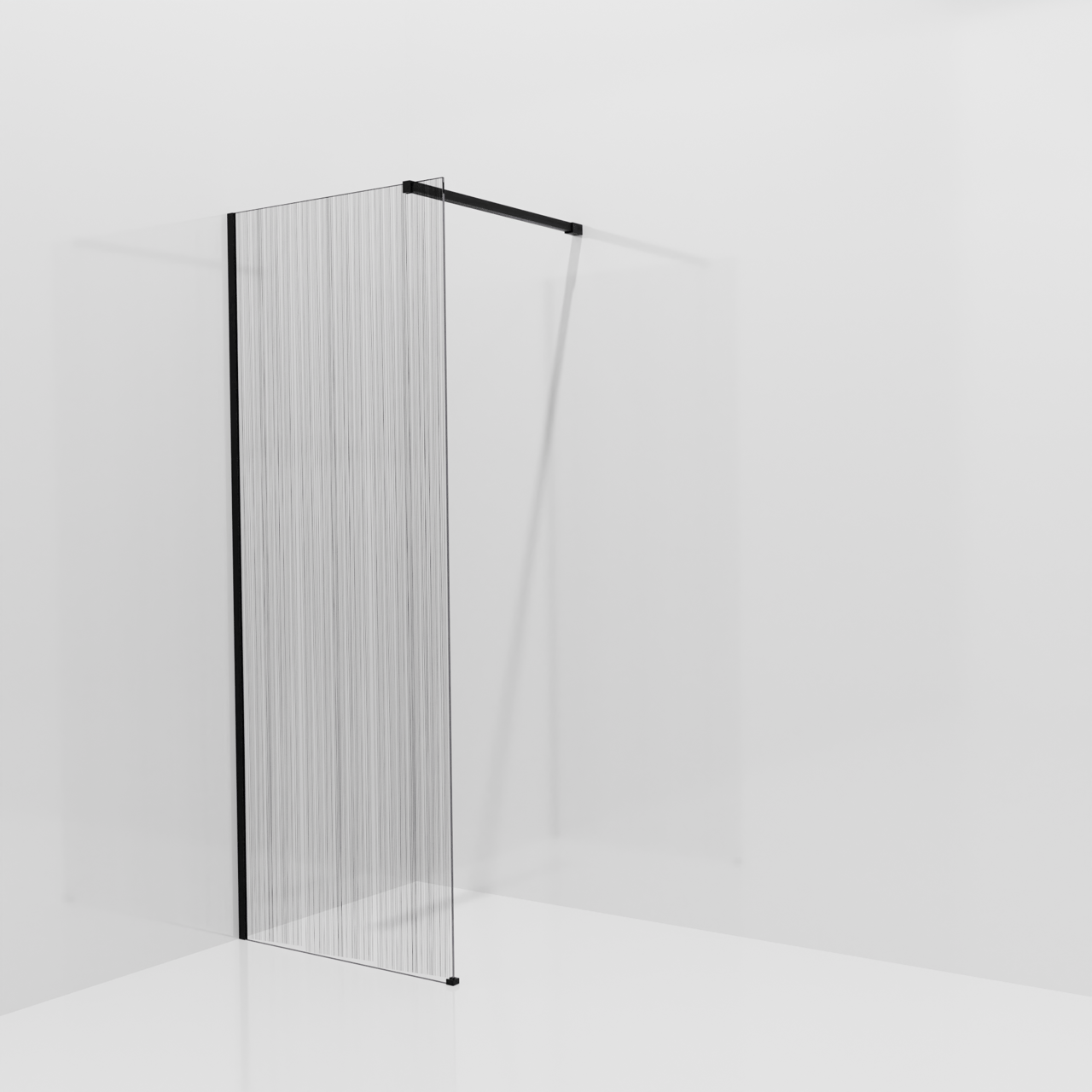 Balmani Modular douche à l'italienne: 80 x 200 cm, Mikado, avec coating, Profil Noir mat