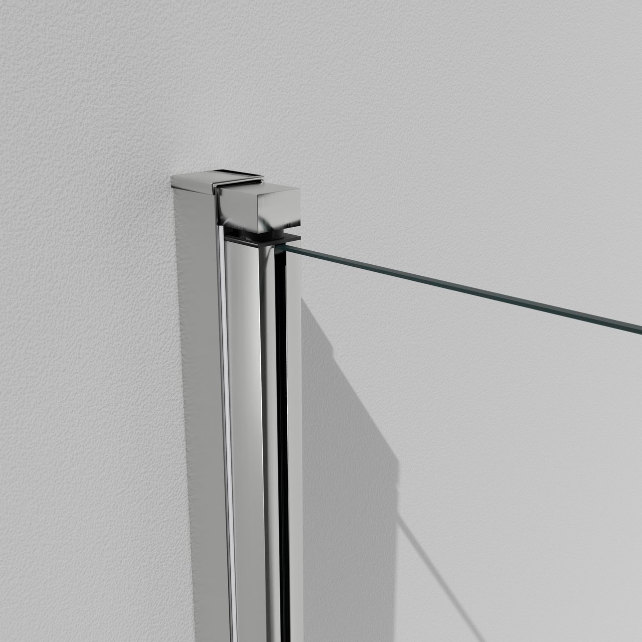 Luca Varess Kuresa pare-baignoire pliant en 2 pièces 110 cm verre transparent profil chrome brillant