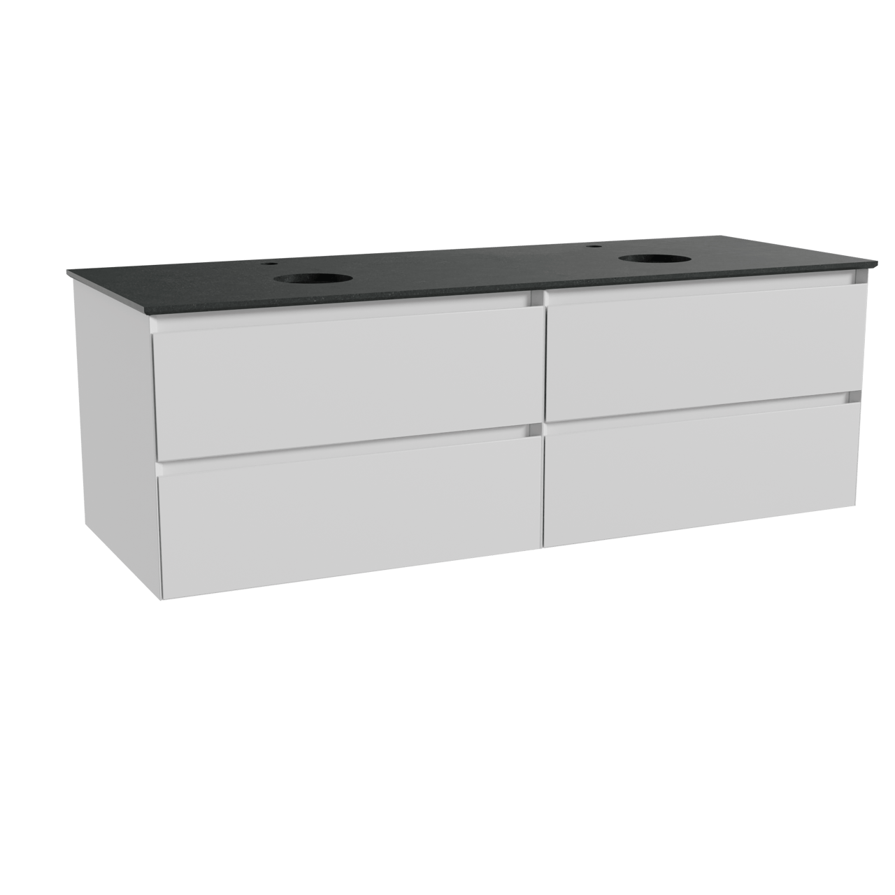 Balmani Mitra Badmöbel Set mit Facetta Waschtischplatte für Aufsatzwaschbecken