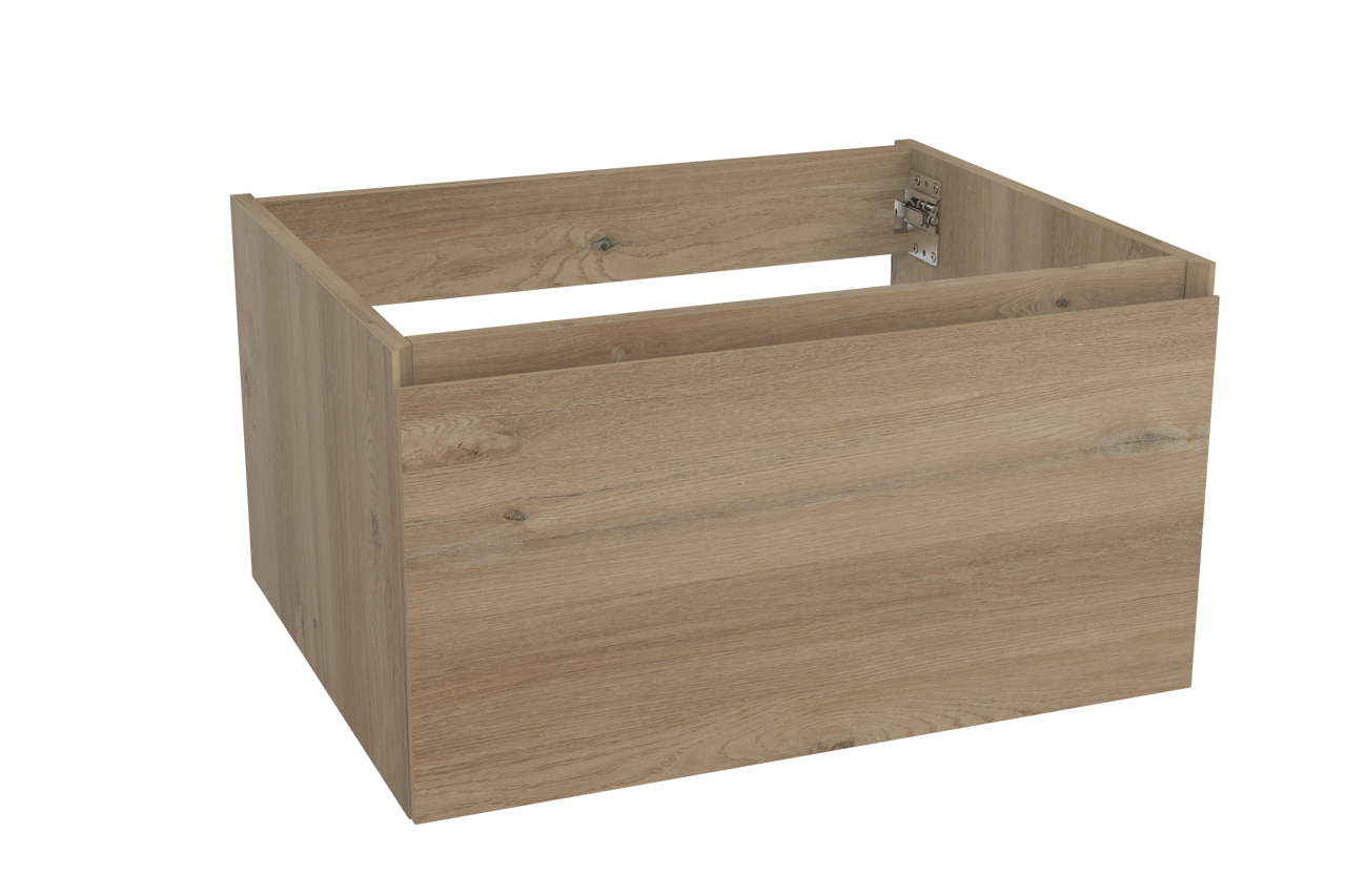Storke Edge meuble sous-lavabo suspendu 65 x 52 cm chêne brut 1 tiroir