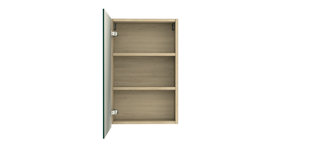 Balmani Lucida Spiegelschrank Bad: 45 x 72 cm, Eiche verwittert