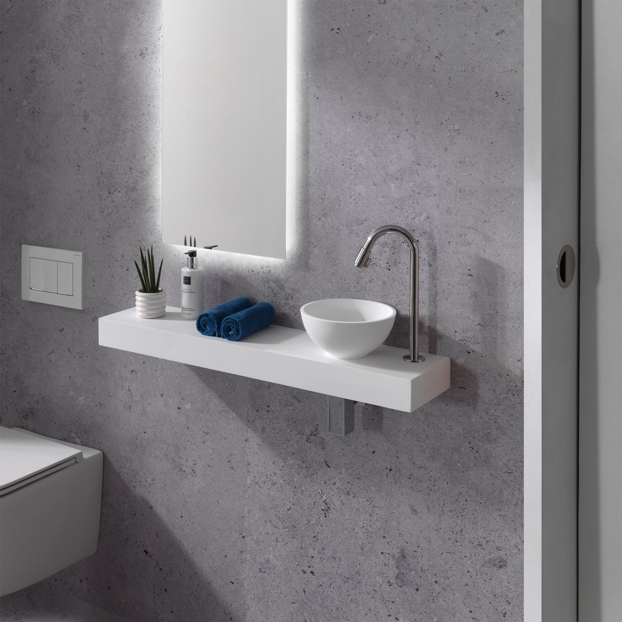 Blaufoss Ottawa robinet de lave-mains haut Chrome Brillant