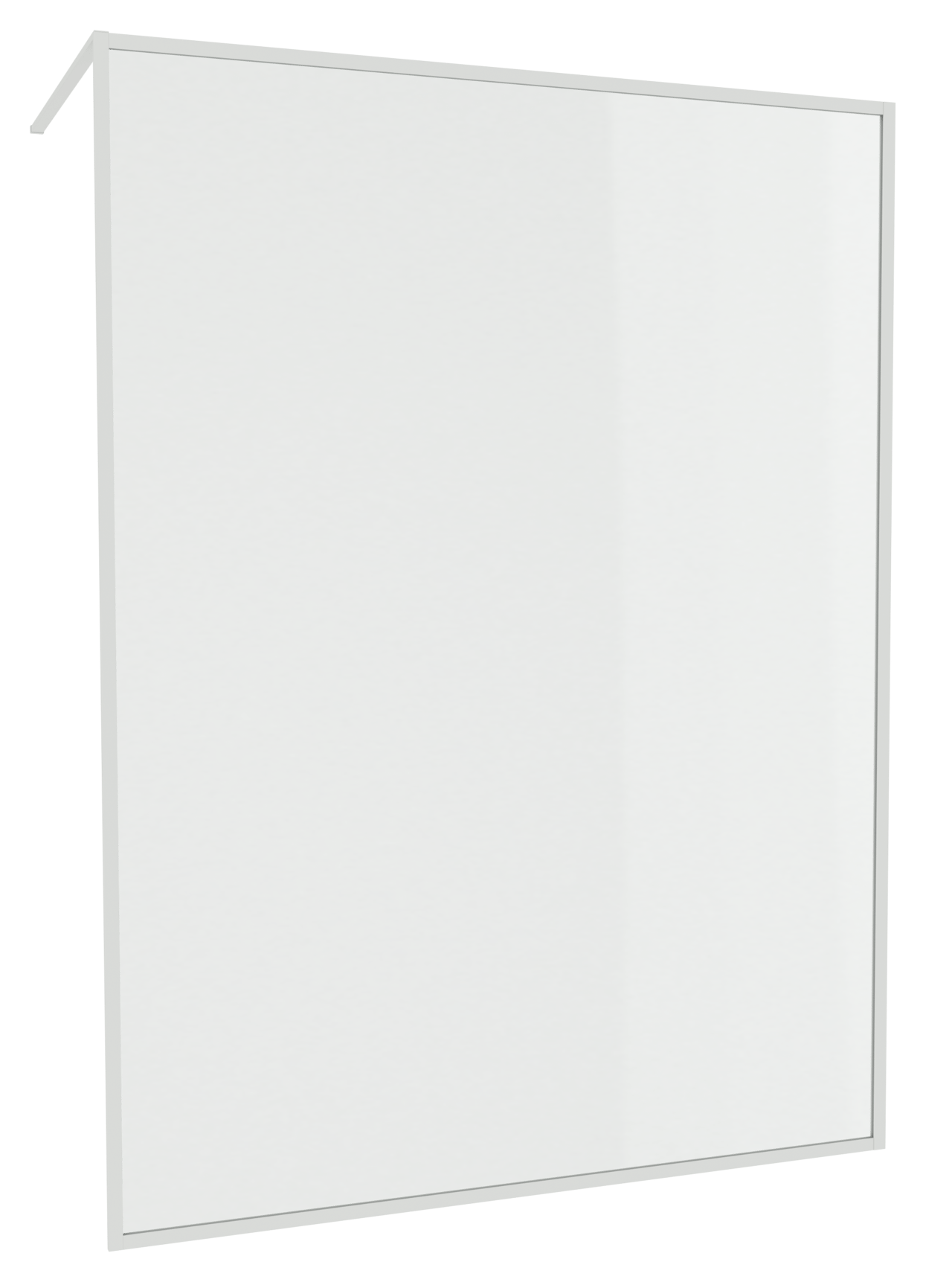 Balmani Framed inloopdouche 160 x 210 cm helder glas mat wit profiel