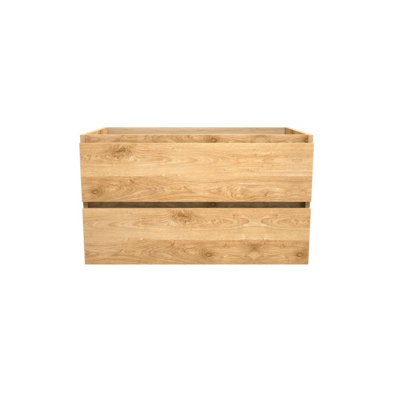 Balmani Lucida meuble sous-vasque suspendu 90 x 55 cm chêne brut 2 tiroirs