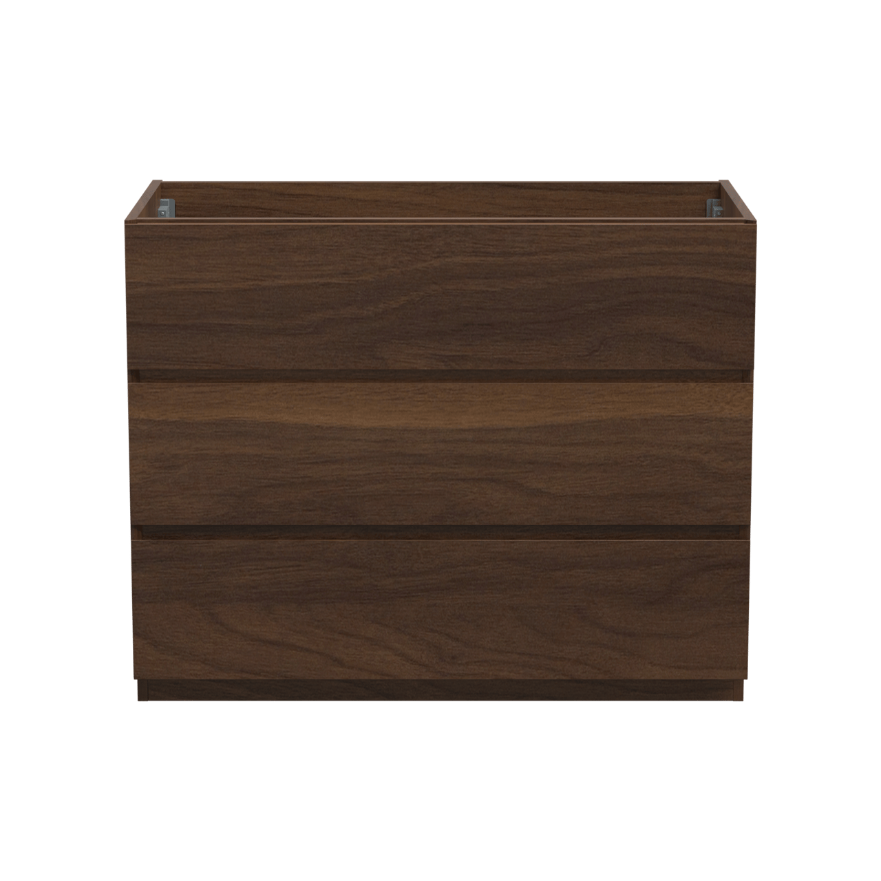 Storke Edge meuble sous-lavabo a poser 105 x 52 cm noyer 3 tiroirs