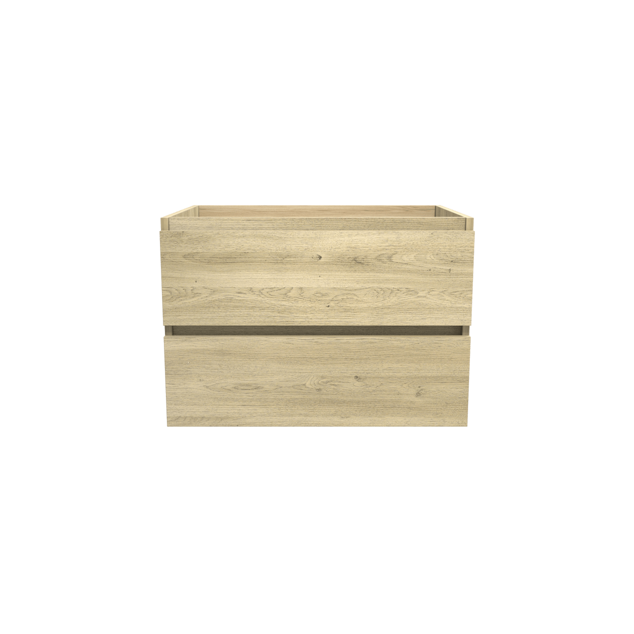 Balmani Lucida zwevende wastafelonderkast 75 x 55 cm verweerd eiken 2 lades