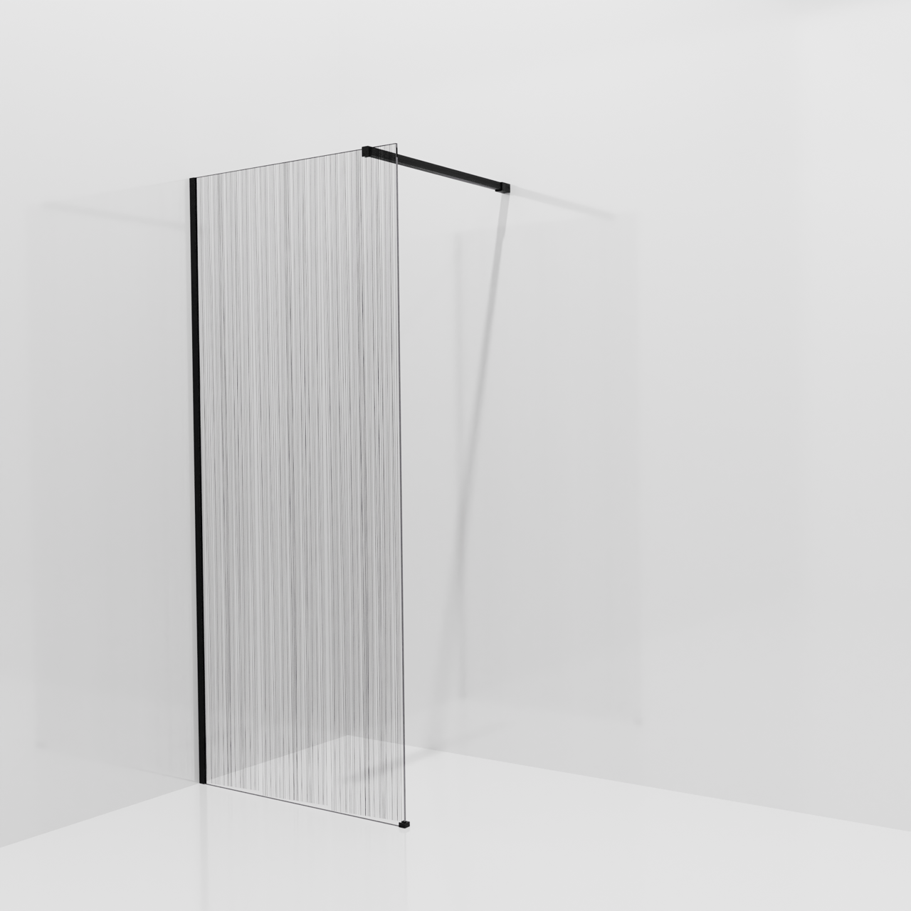 Balmani Modular inloopdouche: 90 x 200 cm, Mikado met coating, Mat zwarte profielen