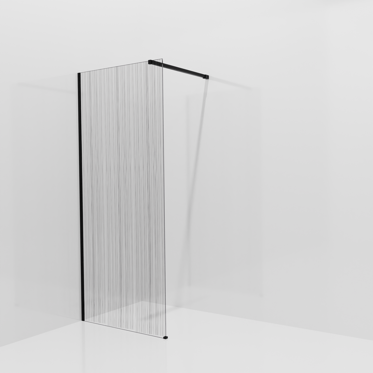 Balmani Modular douche à l'italienne: 90 x 200 cm, Mikado, Profil Noir mat