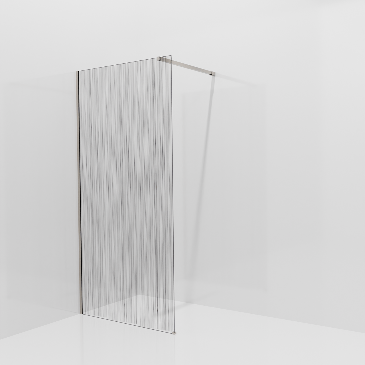 Balmani Modular Walk-In Dusche: 100 x 200 cm, Mikado, inklusive Coating, Profil Brushed CoolMetal