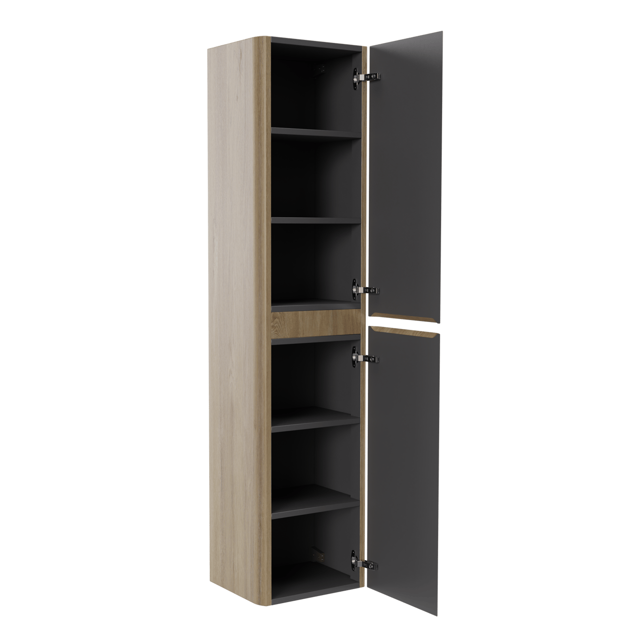 Storke Soft zwevende badkamerkast 40 x 35 x 170 cm ruwe eik